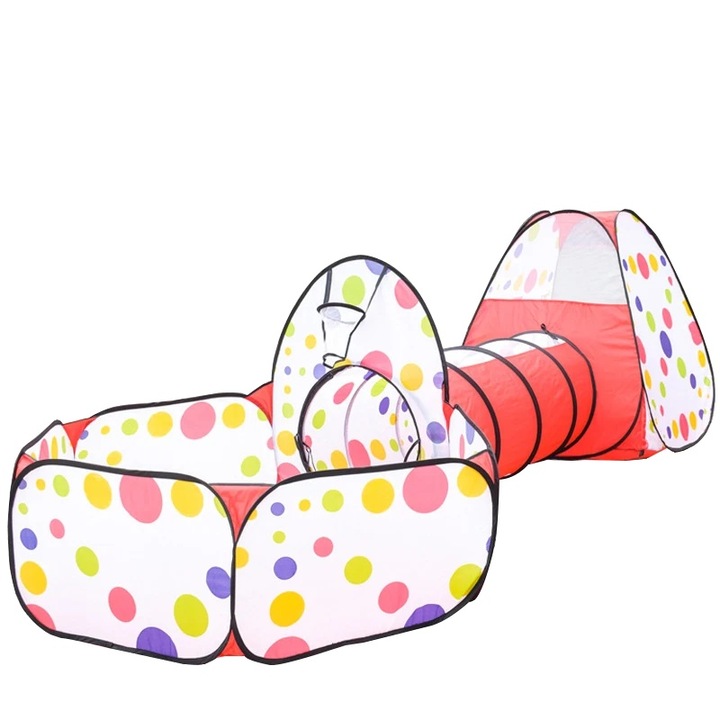 Tarc copii, Set de aventura 3 in 1, design portabil, multicolor