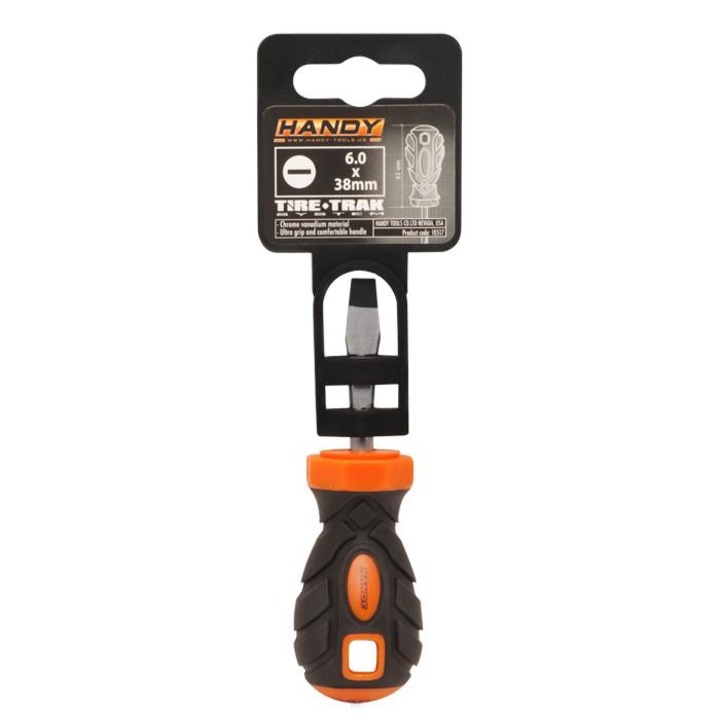 Отвертка Handy, Противоплъзгаща дръжка, Хром ванадий, 6.0мм, 38мм