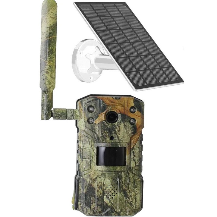 Camera de supraveghere, 4G, rezistenta la apa, detectie miscare, solara, 2560x1440, compacta