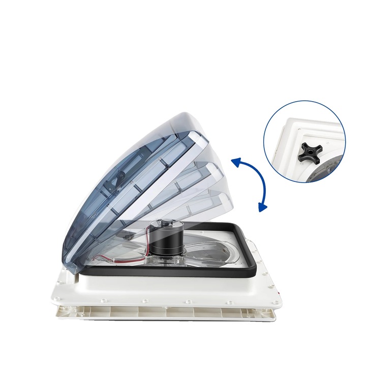 Ventilator de Ventilatie pentru RV, 3 viteze, flux de aer bidirectional, 12V, dimensiuni standard