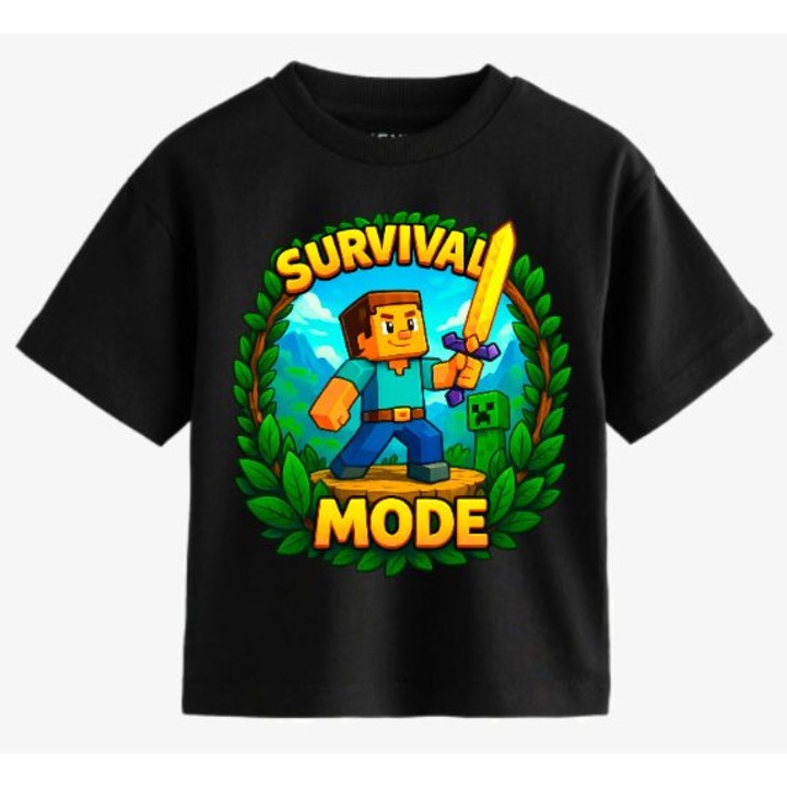 Unisex póló, 100% pamut, Minecraft 5-6 év