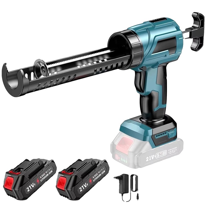Pistol de lipit electric fara fir, 21V, 1A, design ergonomic, viteza ajustabila, acumulator litiu-ion