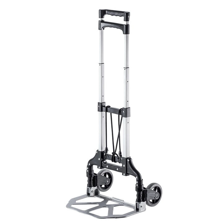 Carucior de transport, 70 kg capacitate, design pliabil, maner telescopic, roti ergonomice