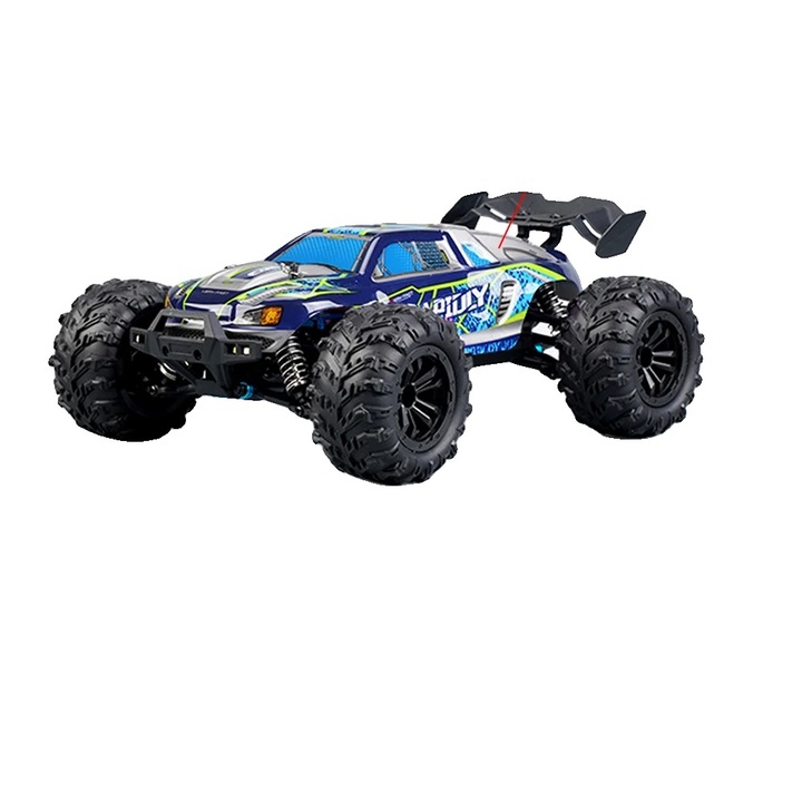 Masinuta RC, 70 km/h, 4WD, set complet, 31x20.5x11cm, albastra