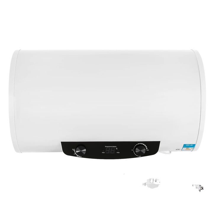 Elektromos vízmelegítő, 70 literes űrtartalom, falra szerelhető kialakítás, fehér, 41x75cm