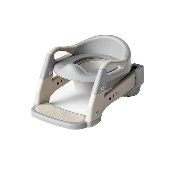 Scaun de antrenament pentru olita, ajustabil, design antiderapant, gri