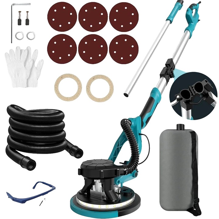 Slefuitoare electrica, 1250W, sistem de colectare a prafului, cu control al vitezei, LED pentru iluminare