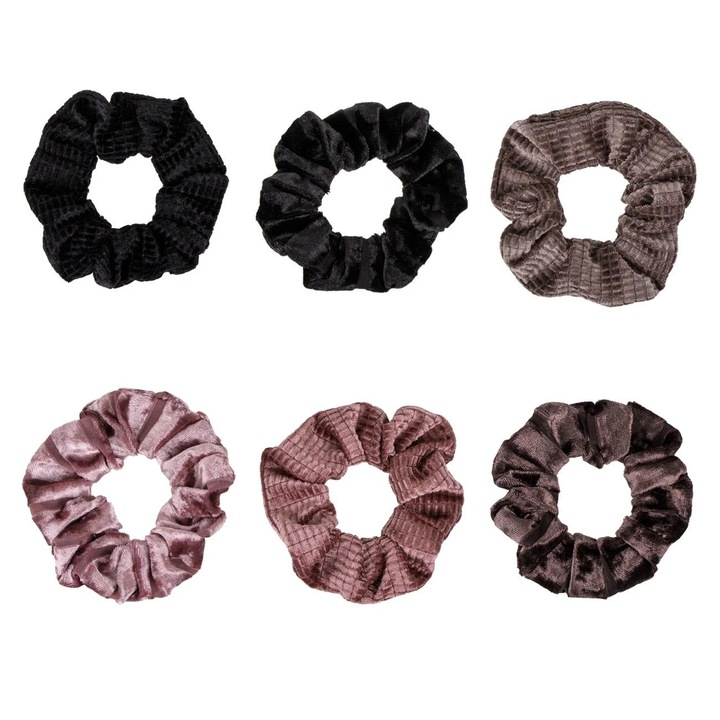 Set Elastice Par Catifelate Colorate pentru Femei - 6buc