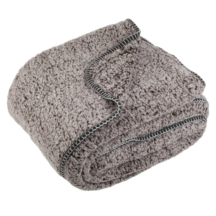 Покривало за мебели, Декоративно, За двуместен диван, Полиестер, 280x180 см, Кафяв/Бежов