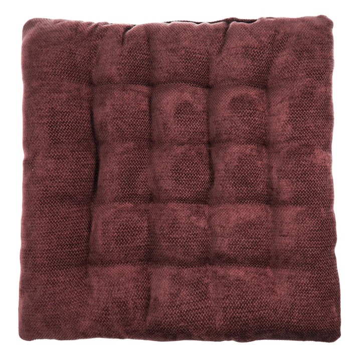 Perna Scaun Decorativa Chenile Bordo 40x40cm