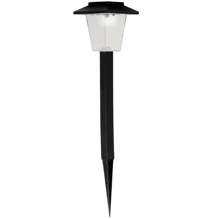 Fekete napelemes lámpa 30cm