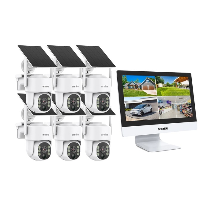 Kamera megfigyelés, 4MP, fejlett éjszakai látás, 6 darabos készlet, időjárásálló