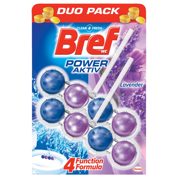 Bref Power Aktiv WC illatosító, 2 x 50 g