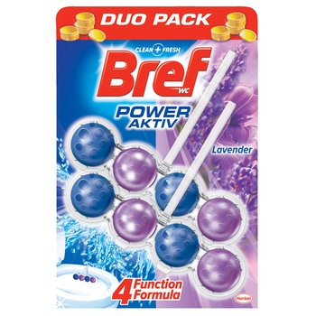 Odorizant toaleta Bref Power Aktiv Lavanda, 2 x 50 g Odorizant toaleta Bref Power Aktiv Lavanda, 2 x 50 g