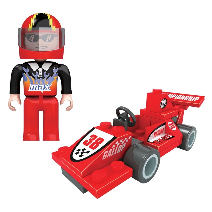 Cuburi de Constructie Masina de Curse (42 de piese)