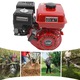 Motor pe benzina, 7.5 HP, pornire prin recul, rosu, dimensiuni compacte