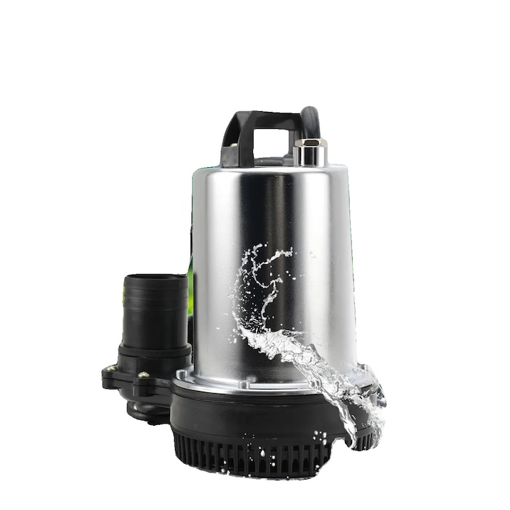 Pompa submersibila, 6000 L/h, otel inoxidabil, 12V, set de conexiuni 25mm/40mm/50mm