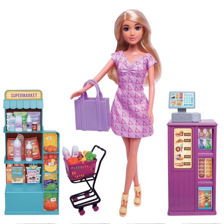 Babajáték szupermarket kiegészítőkkel