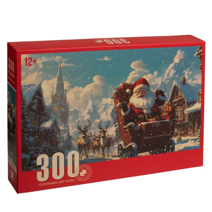 Mikulás a szánon karácsonyi puzzle (300 darab)
