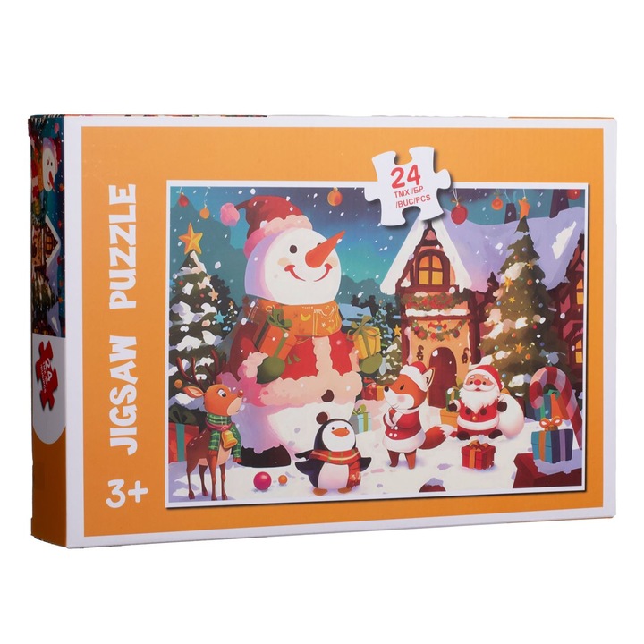 Karácsonyi puzzle Hófalu figurák (24 darab)