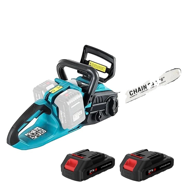 Elektromos láncfűrészek, 16 hüvelykes, 2 akkumulátor, hordozható kivitel, könnyű súly