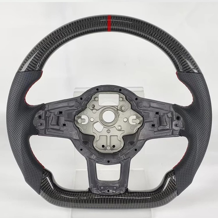 Volan auto, Fibra de carbon, Negru