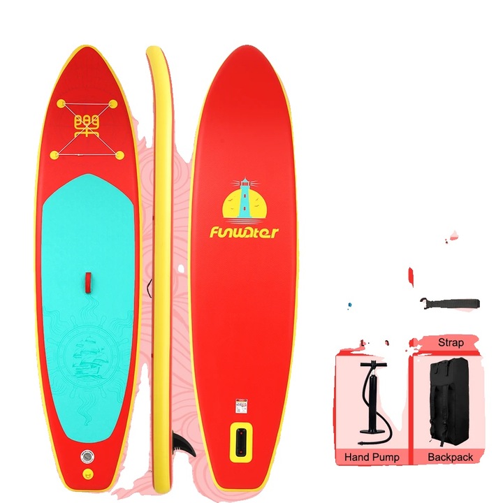 Placa de Stand Up Paddle Inflatable, 190 kg Capacitate, Design Antiderapant, 116"