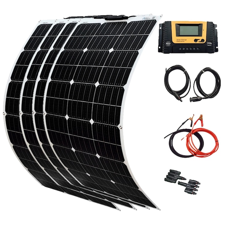 Panou solar flexibil 400W cu controller, eficienta ridicata, dimensiuni 975x550x3mm