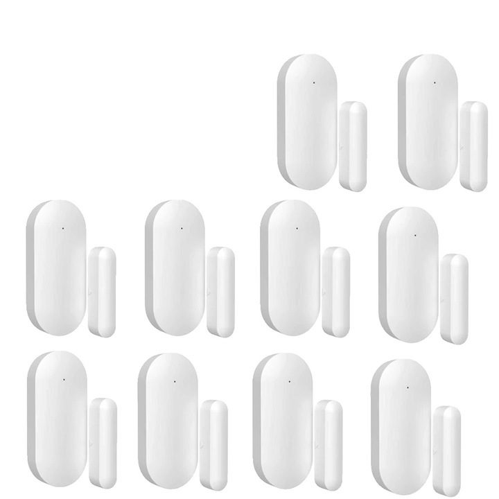 Kit senzori usa/fereastra, integrare Smart Home, alarma puternica, 10 buc