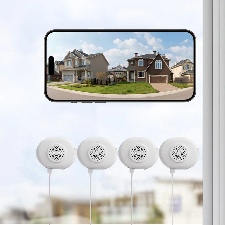 Set 4 x Camera de supraveghere, 3MP, viziune nocturna color, conectivitate dual-band, plastic