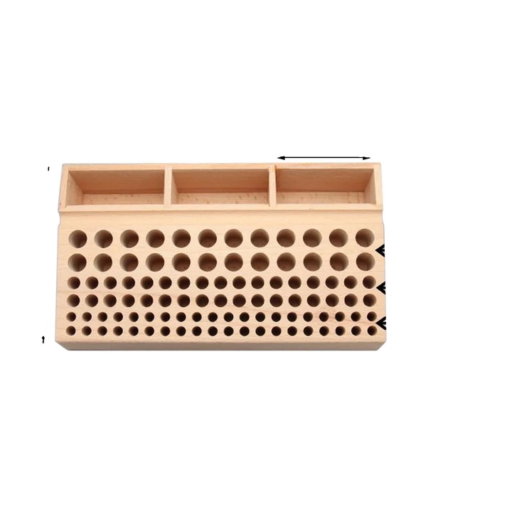 Szerszámrendező, 98 lyuk, prémium fa konstrukció, fa szín