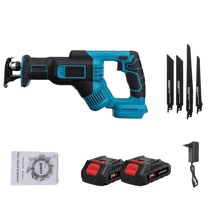 Fierastraie reciprocante, 3000 RPM, taiere versatila, 30cm, set cu 1 acumulator EU-2