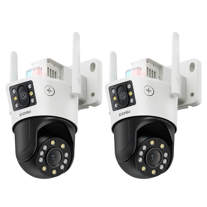 Camera de supraveghere, C298 Max (set 2), 8MP, 107°, alimentare la retea