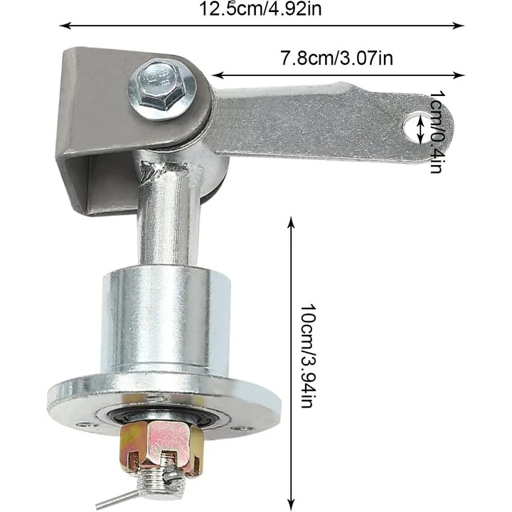 Set ax pentru roti, Fier, Stabilitate Imbunatatita, Argintiu, 2 bucati
