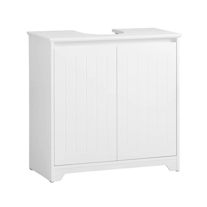 Dulap de baie, design compact, rezistent la umiditate, alb, 60x60x30cm