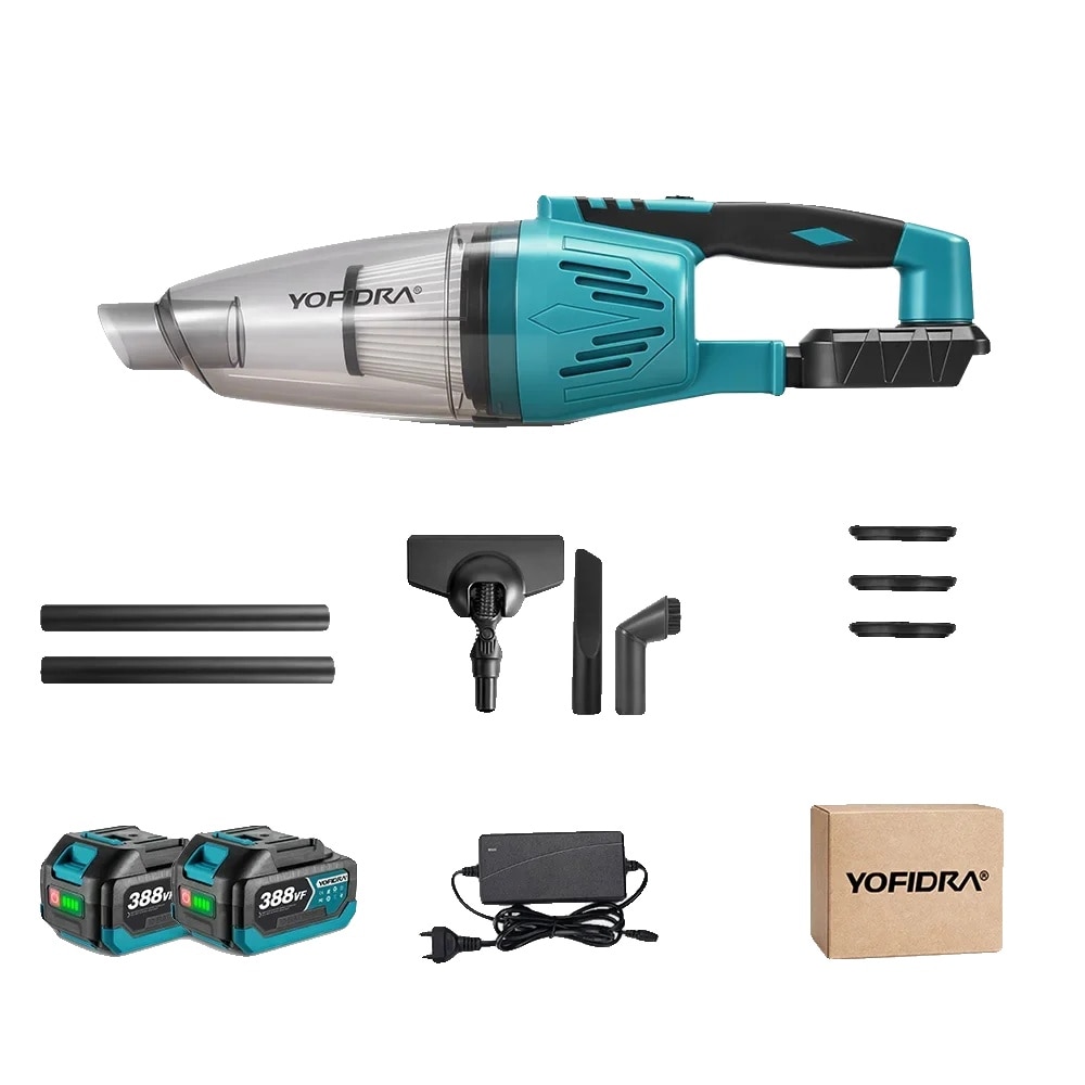 Aspirator fara fir 2 in 1, 1500W, 12 kPa, capacitate 650ml, cu lumina LED, 2 baterii