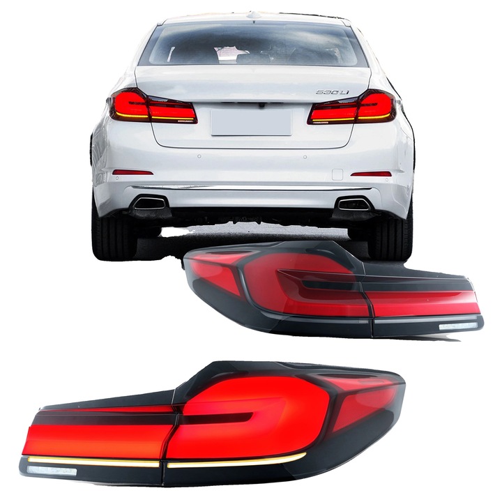 Asamblare Lampa Spate, 12 V, 35W, 3000LM, Transparent, Semnalizare Secventiala