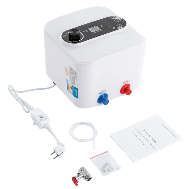 Incalzitor instant apa, alb, capacitate 8 litri, putere 1500W, display digital