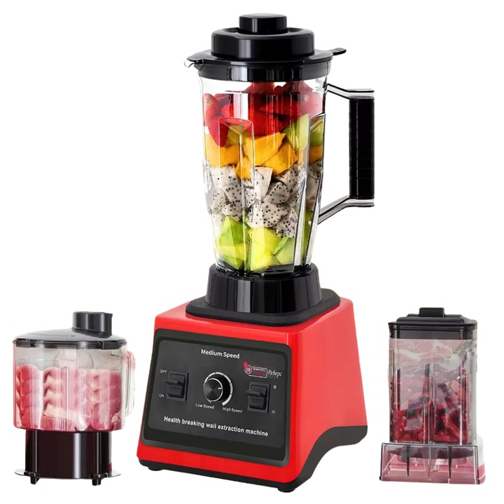 Blender 3-in-1, 9500W, set recipiente 3L, 5L, 5L