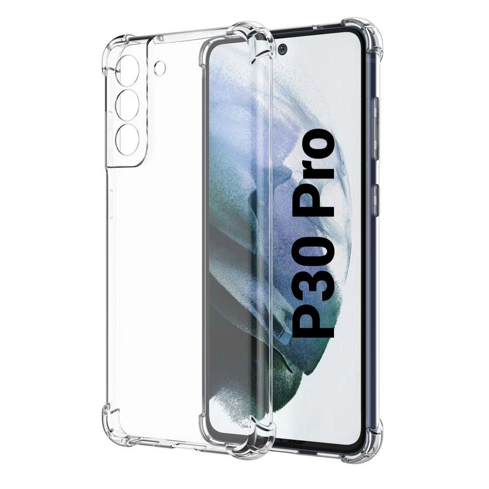 Husa de silicon antisoc pentru Huawei P30 Pro Transparent