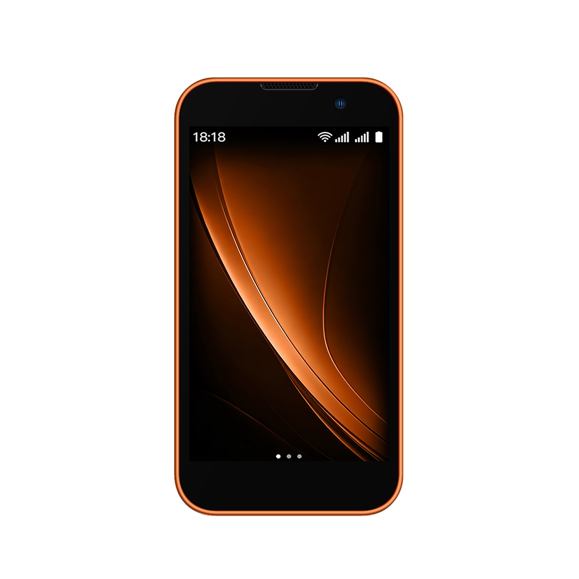 Rainbuvvy I17 Mini smartphone 3G de 3,0 inci, 2 GB RAM, 16 GB ROM, Android 9.0, 900 mAh, portocaliu