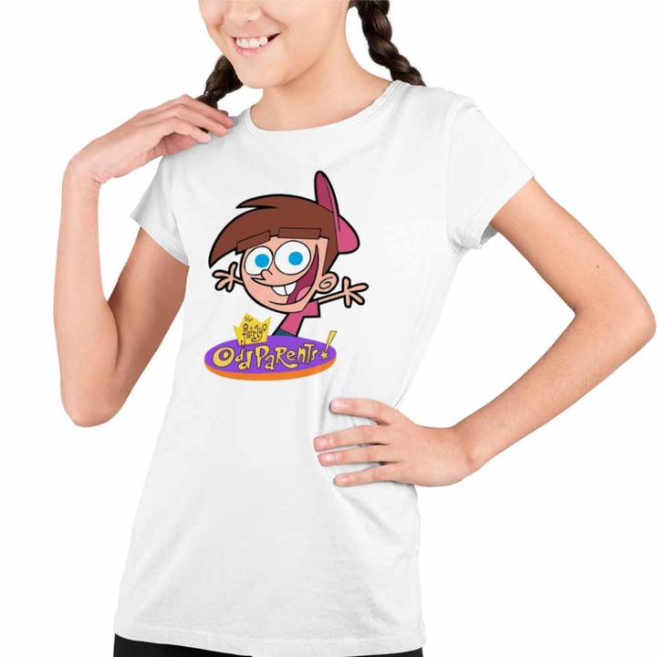 Tricou Copii Fete Fairly Odd Parents Timmy Turner Nasii mei Vrajitori, Fehér