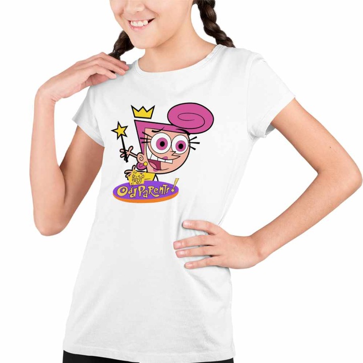 Tricou Copii Fete Fairly Odd Parents Wanda Venus Nasii mei Vrajitori, Fehér