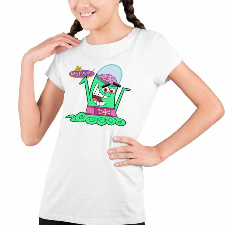 Tricou Copii Fete Fairly Odd Parents Mark Chang Yugopotamia Nasii mei Vrajitori, Fehér