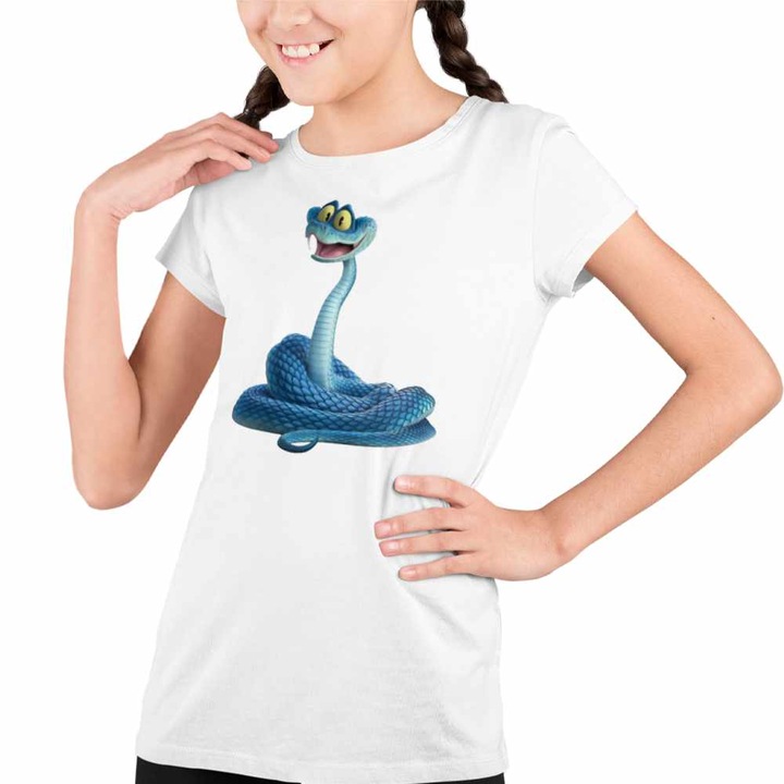 Tricou Copii Fete Zootopia Gary Vipera Zootropolis Sarpe, Fehér