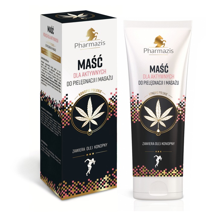 Kenderolajos ápoló és masszázsmaszk, Pharmazis, 10% aktív összetevő, 222ml