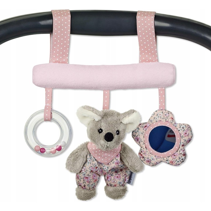 Pandantiv trapez pentru carucior, Sterntaler, Mabel, roz, jucarii incluse