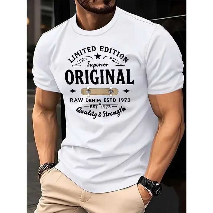 Tricou barbati LIMITED EDITION Ink, Classic Regular Fit, Bumbac 100%, Vegan Approved ALB, L