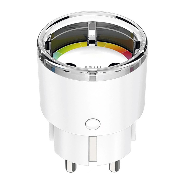 Priza Smart Wi-Fi 15A, Monitorizare Consum si Control Aplicatie Mobila, Programare si Alerte, Compatibila Alexa si Google, Siguranta pentru Copii, Compacta, Alba