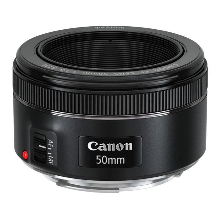 Obiectiv Canon Ef 50Mm F1.8 Stm (Filet Filtru 58Mm) Negru